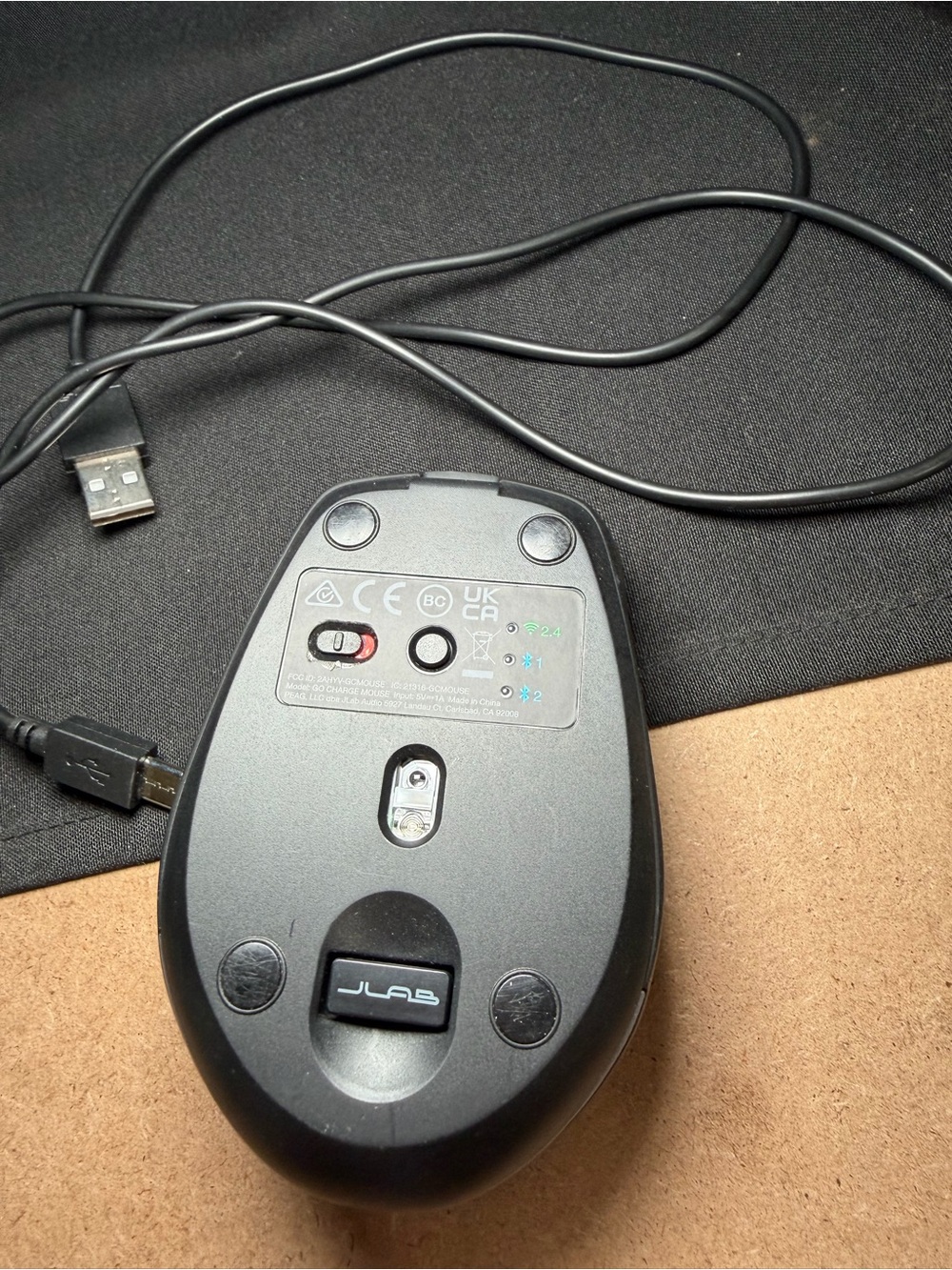 JLab Wireless Mouse With Charger Tested Works - Picture 2 of 2